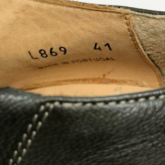 Fidji Womens Classic Pump Shoes Boots Gray Almond Toe Leather Slip On Size 41/ 9 - Picture 8 of 10